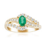Gouden ring met een Zambia-smaragd