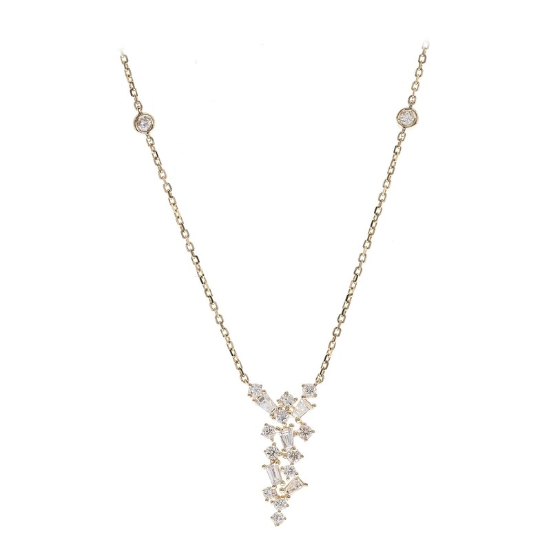 Collar Con Colgante De Diamante Genuino Natural De 0.75 Quilates De Corte Ovalado De Oro De 10 Quilates Con Certificado VVS Para Mujer, Joyería De Piedra Natal, Metal, Diamante Blanco