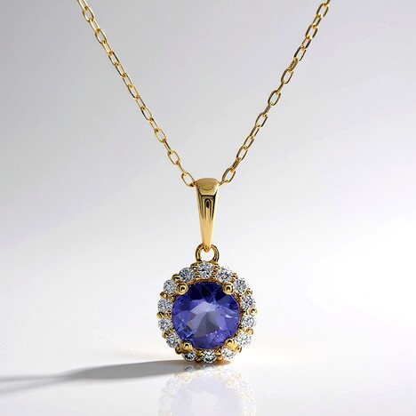 Collana in oro con Tanzanite AAA