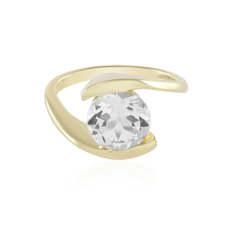 Weißer Topas-Silberring