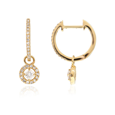 Pendientes en oro con Diamante I1 (H)  (de Melo)