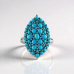 Anello in argento con Turchese Sleeping Beauty (Faszination Türkis)