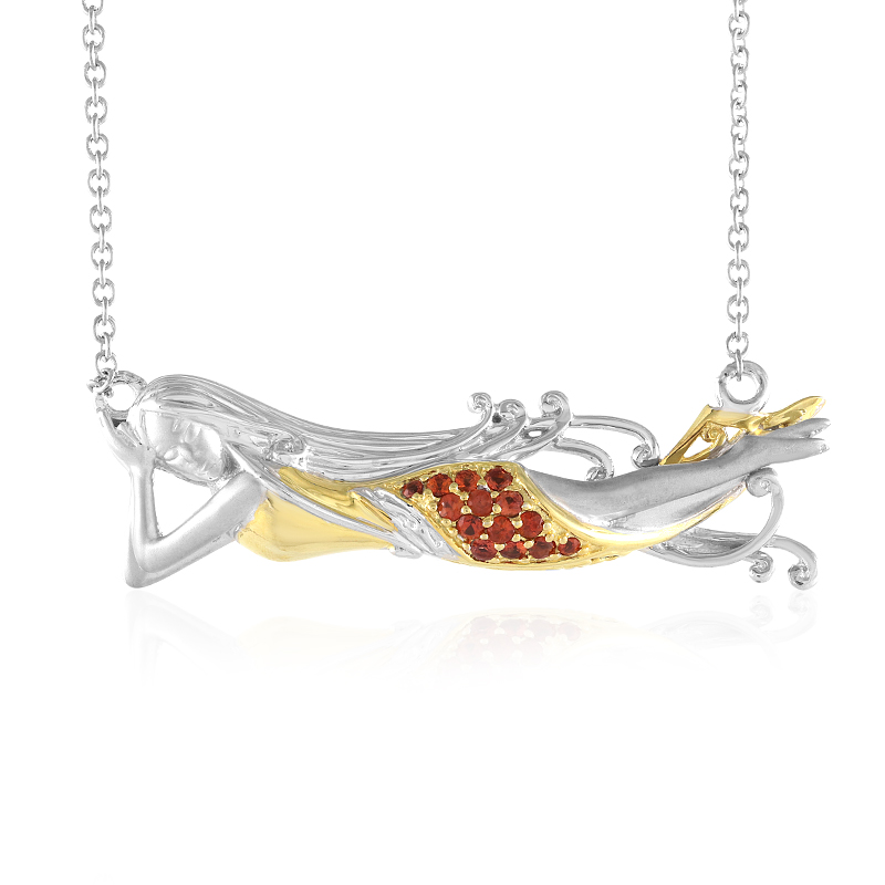 Laimons Kids Collana con ciondolo per bambini Arcobaleno Rosa, Arancione, Giallo, Blu Argento Sterling 925