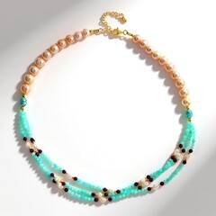 Collana in argento con Amazzonite (Riya)
