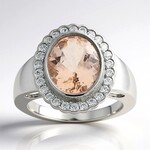 Anello in argento con Morganite Brasiliana