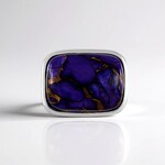 Ciondolo in argento con Turchese Ramato Porpora Mohave (MONOSONO COLLECTION)