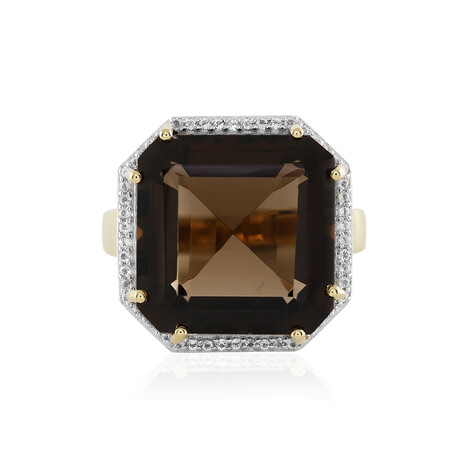 Rauchquarz-Silberring