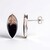 Orecchini in argento con Legno Fossile