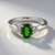 Bague en argent et Diopside de Russie