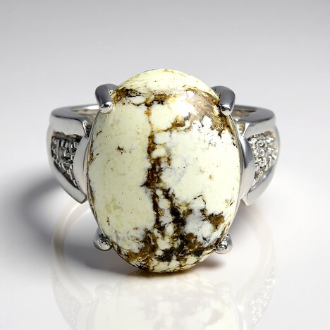 Anello in argento con Magnesite