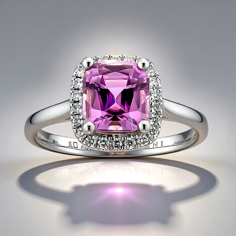 Anello in oro con Diasporo Rosa (AMAYANI)