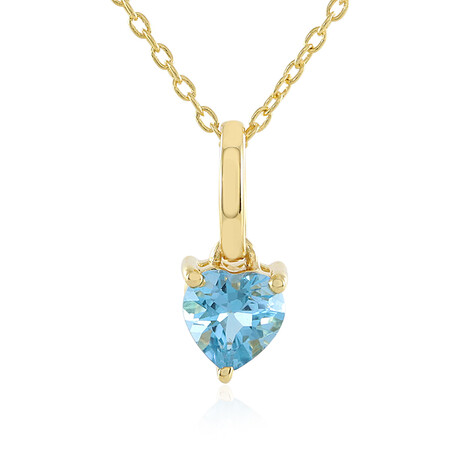 Collar en plata con Topacio azul suizo