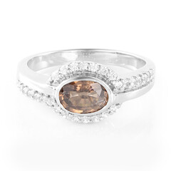 Anello in argento con Zircone Cannella