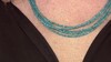 Zilveren halsketting met neon blauwe apatieten