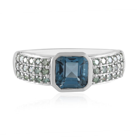 Londonblauer Topas-Goldring (KM by Juwelo)