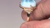 Gouden ring met een larimar