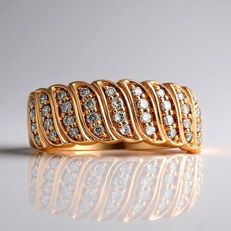 Anello in oro con Diamante Rose de France SI1 di Argyle (Annette)