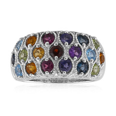 Anillo en plata con Topacio azul de Londres