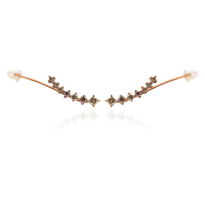 Boucles d'oreilles en or et Diamant rose de France SI1 d'Argyle  (Annette)