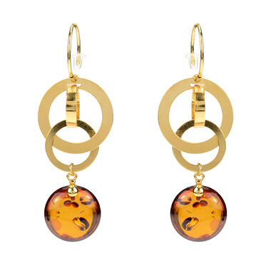 Orecchini in argento con Ambra Baltica (dagen)