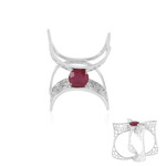 Zilveren ring met een Madagaskar Robijn (de Melo Essence)