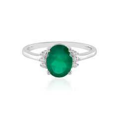 Anello in argento con Onice Verde