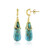 Boucles d'oreilles en argent et Turquoise (MONOSONO COLLECTION)