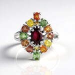 Anello in argento con Rodolite