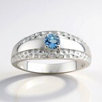 Anello in argento con Acquamarina del Mozambico (Pallanova)