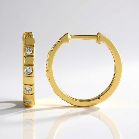 Orecchini in argento con Diamante I2 (H)