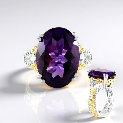 Anello in argento con Ametista (Gems en Vogue)