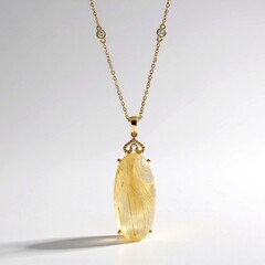 Collana in oro con Quarzo Rutilato