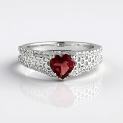 Anello in argento con Granato Mozambico