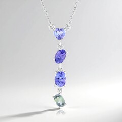 Collana in argento con Tanzanite (non riscaldata)