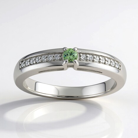 Anello in argento con Demantoide del Madagascar (John Ferry)