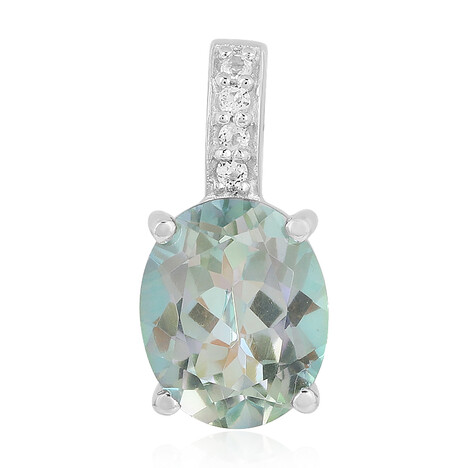 Bergsee-Quarz-Silberanhänger