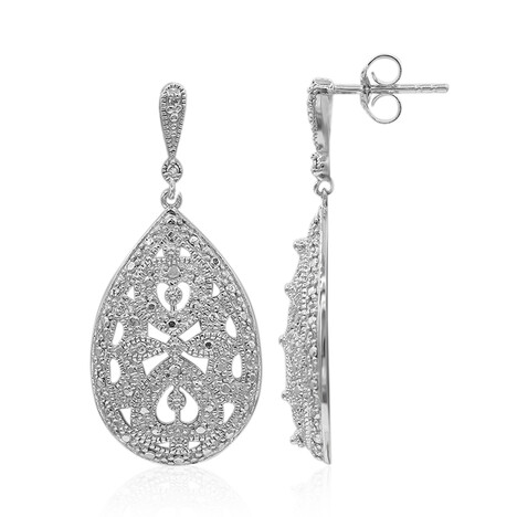 Pendientes en plata con Diamante PK (I)