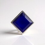 Ciondolo in argento con Calcedonio Blu (MONOSONO COLLECTION)