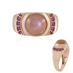 Zilveren ring met een Perzik Maansteen (KM by Juwelo)