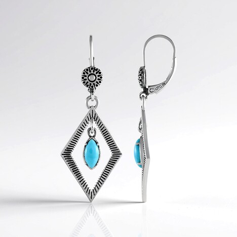 Orecchini in argento con Turchese Sleeping Beauty (Desert Chic)