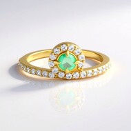 Anello in argento con Smeraldo Colombiano