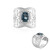 Anello in argento con Topazio Blu Londra (Dallas Prince Designs)
