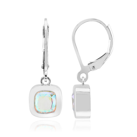 Zilveren oorbellen met maanlicht kwartskristallen (MONOSONO COLLECTION)