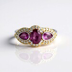 Anello in argento con Fluorite Rosa (Dallas Prince Designs)