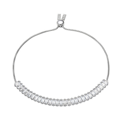 Brazalete en plata con Topacio blanco