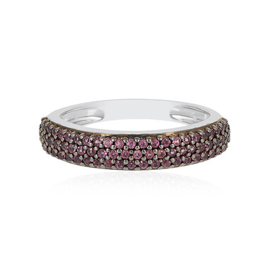 Zilveren ring met rhodolieten (MONOSONO COLLECTION)