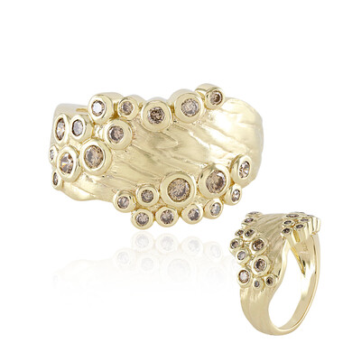 I2 Champagner-Diamant-Goldring (de Melo)