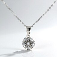 White Topaz Silver Necklace