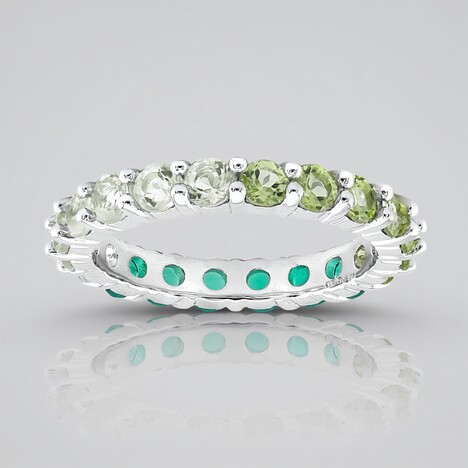 Anello in argento con Ametista Verde