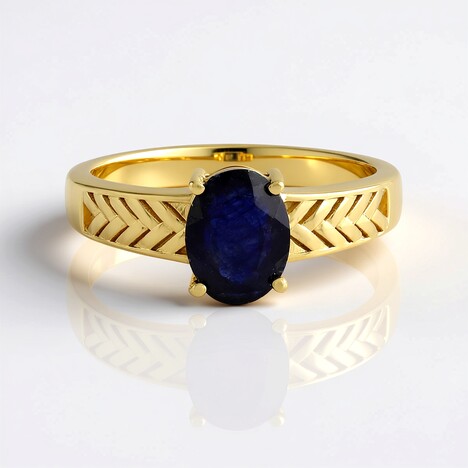 Anello in argento con Zaffiro Blu del Madagascar